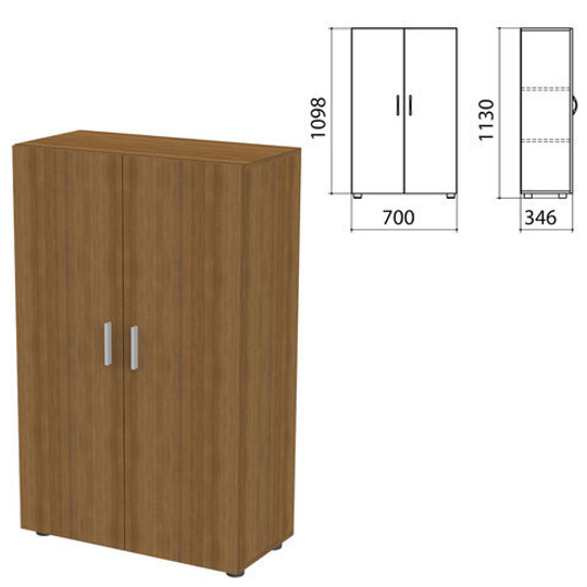 Шкаф закрытый "Канц", 700х350х1130, цвет орех пирамидальный (КОМПЛЕКТ)