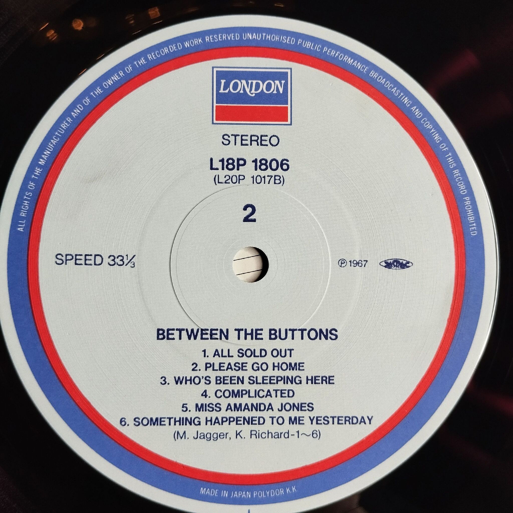 Винтажная виниловая пластинка LP The Rolling Stones Between The Buttons (Japan 1988) (No Obi) She Smiled Sweetly