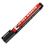 Маркер перманентный ULTRA MARKER, 12 шт. ЧЕРНЫЙ, 3,5 мм, с клипом, BRAUBERG.