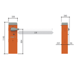 GLT combo KIT комплект шлагбаума GARD LT размеры