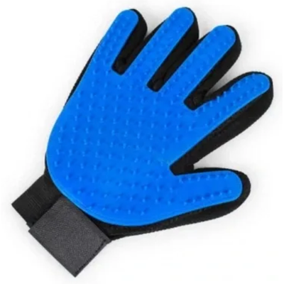 Перчатка для вычесывания шерсти правая (259 шипов) 23х15 рф-13 синий