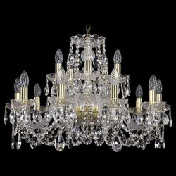 Подвесная люстра Bohemia Ivele Crystal 1402 1402/10+5/240/G