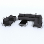 Диван правый Ideal Patio БЕЛЛИСА