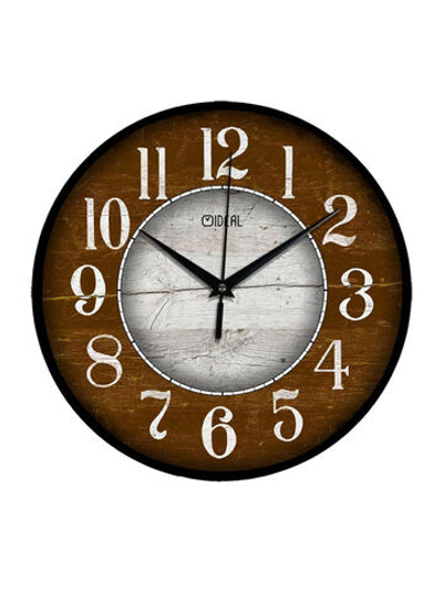 Часы настенные деревянные Ideal "Марсель", 30 см (коричневый)