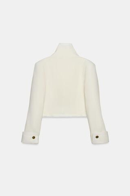 ZARA УКОРОЧЕННАЯ КОМБИНИРОВАННАЯ КУРТКА — ZW COLLECTION LIMITED EDITION, ЭКРЮ