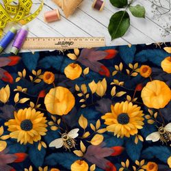 Ткань премиум бифлекс кристальные зарисовки природы