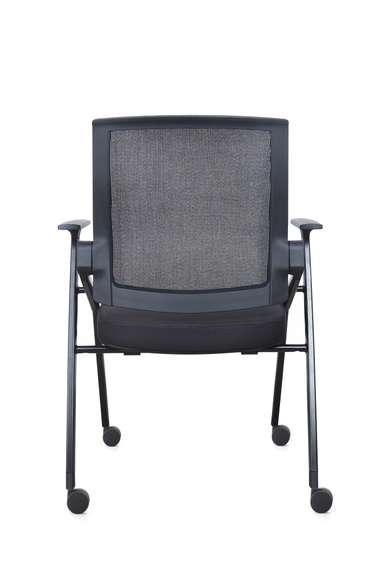 Стул Норден / Сёркл блэк / Circle black / черная сетка / черная ткань / ролики