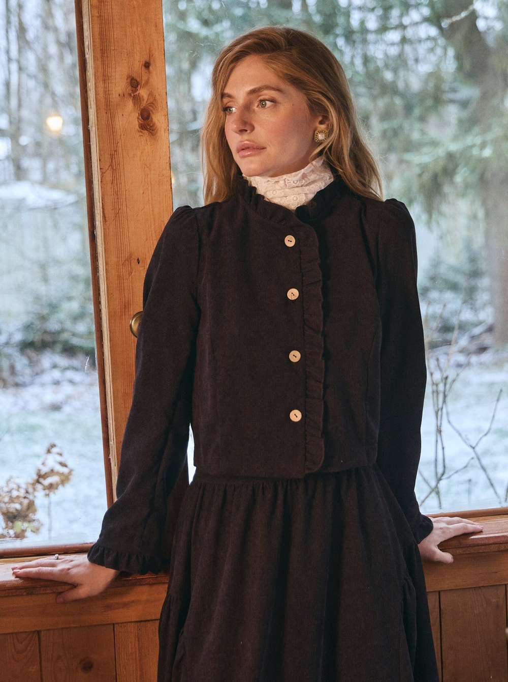 Жакет вельвет укороченный