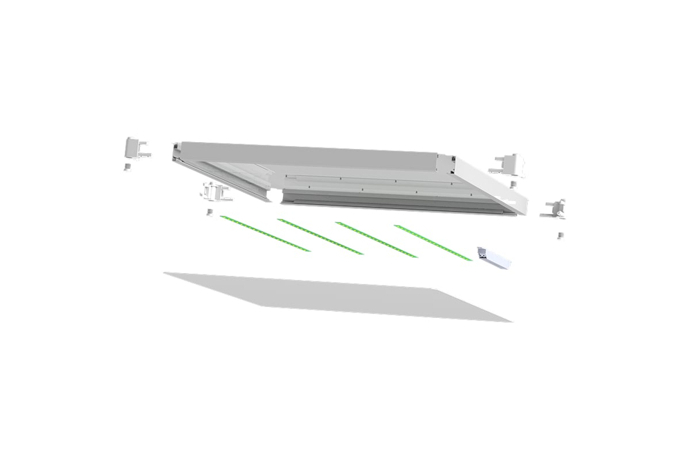 Светильник LED ДВО HIGHTECH 32 595х595х40 CRI80 4000 opal-sand IP40 CSVT