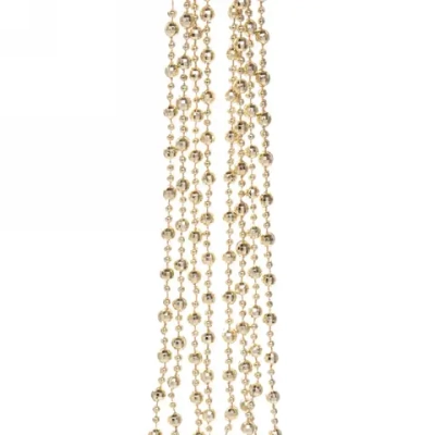 Бусы на елку 2,5м «Шарик Дискобол» d-5мм, Шампань