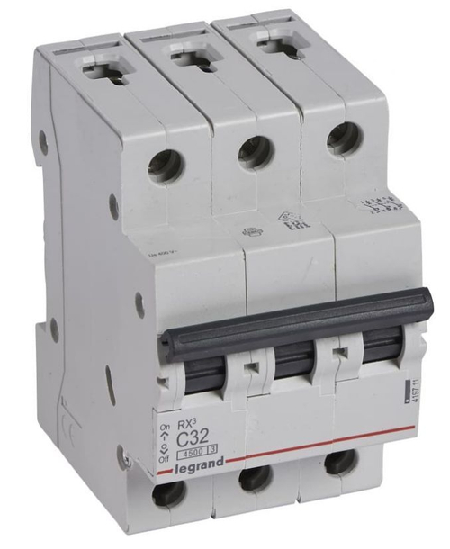 Автоматический модульный выключатель Legrand 3п C 32А 4.5кА RX3 Leg 419711