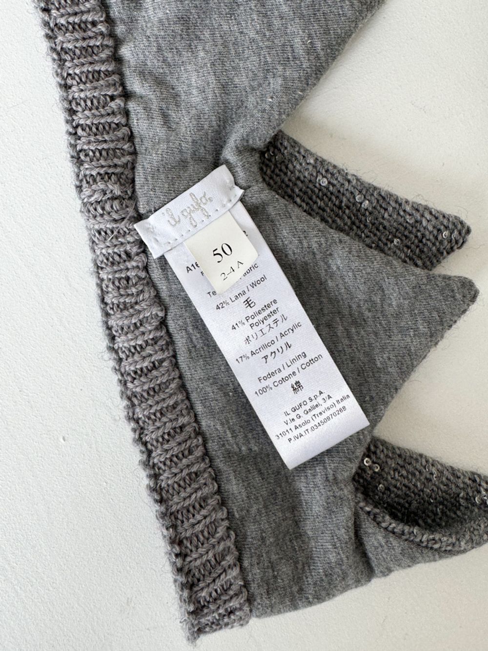 Трикотажная повязка корона на голову Il Gufo, 92