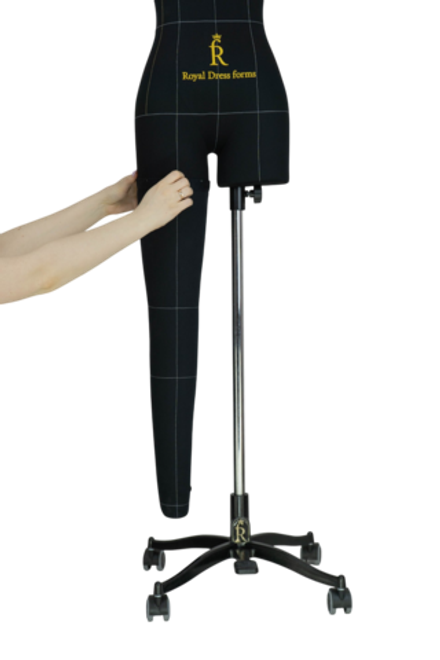 Нога для манекена Моника, размер 44 тип фигуры Прямоугольник, черная