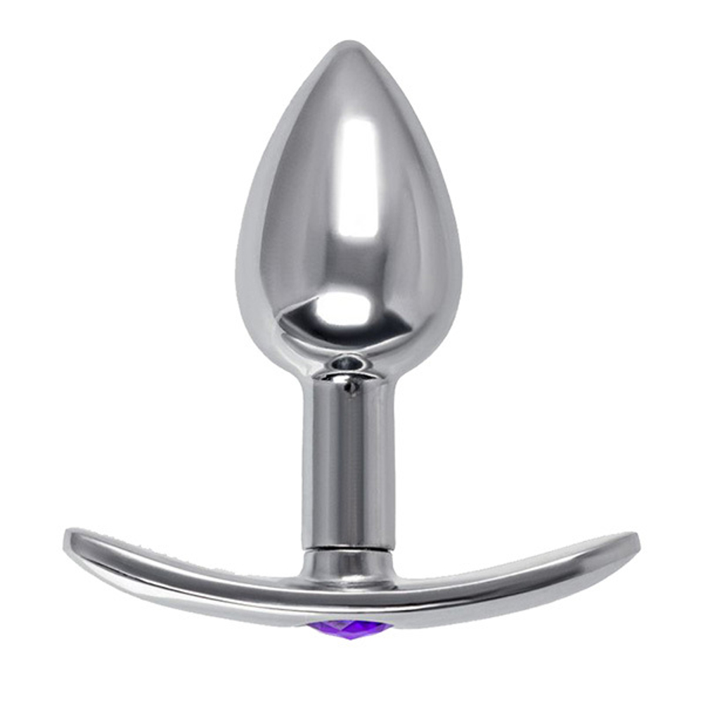 Оригинальный комплект: анальная пробка 5,5см с 2сменными ограничителями и ободок с ушками ToyFa Metal 712030