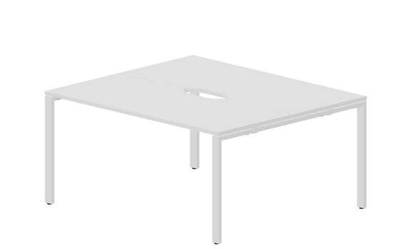 Составной стол Strike на 2 рабочих места 1580х1366х750мм (2 эргономичных выреза)