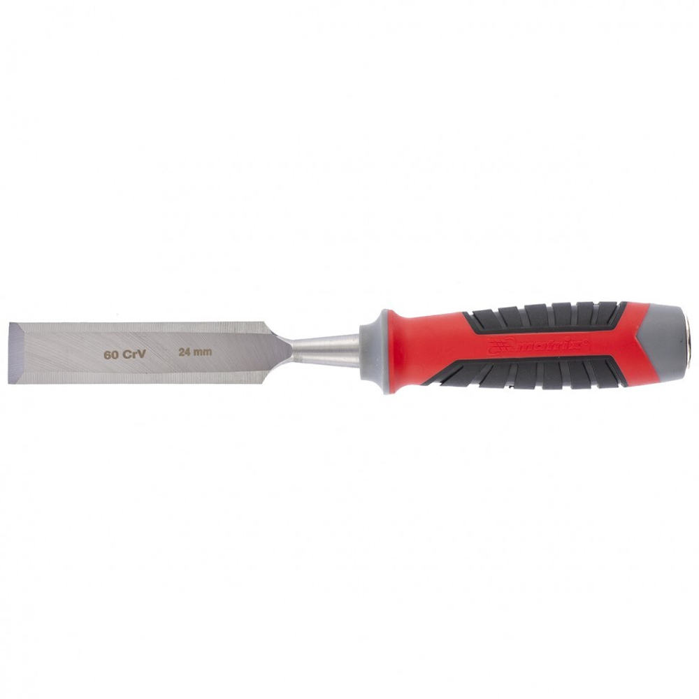 Долото-стамеска, 24 мм, 60 CrV, трехкомпонентная обрезиненная рукоятка Matrix