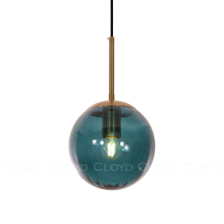 Подвесной светильник Cloyd BRINN-A P1 / Ø20 см - латунь - синий (арт.11422)