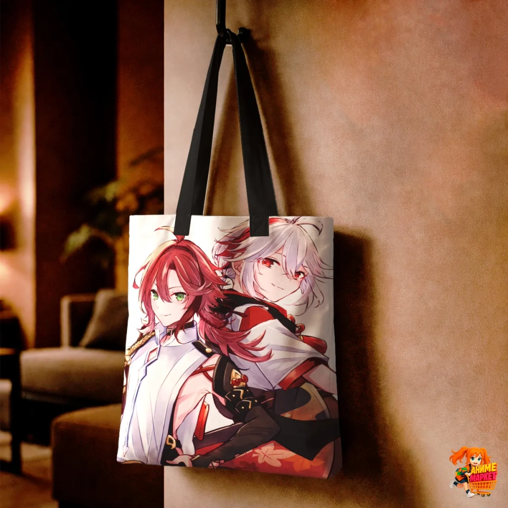 Сумка шоппер с принтом Genshin Impact