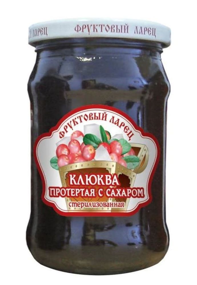 Белорусская клюква протертая с сахаром 350г. Городея - купить с доставкой по Москве и всей России