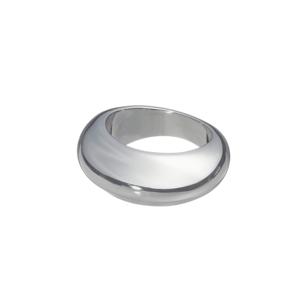 Кольцо-массивное, гладкий металл, серебро