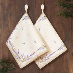 НАБОР ПОЛОТЕНЕЦ ИЗ 2-Х ШТ "ДУША ПРОВАНСА",40Х60СМ, 100% ХЛОПОК,ТВИЛ,КЛЕТКА