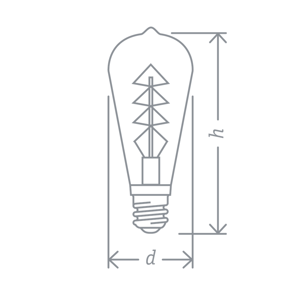 Лампа Navigator 61 628 NLL-F-ST64-4-230-2.5K-E27-SPIRAL
