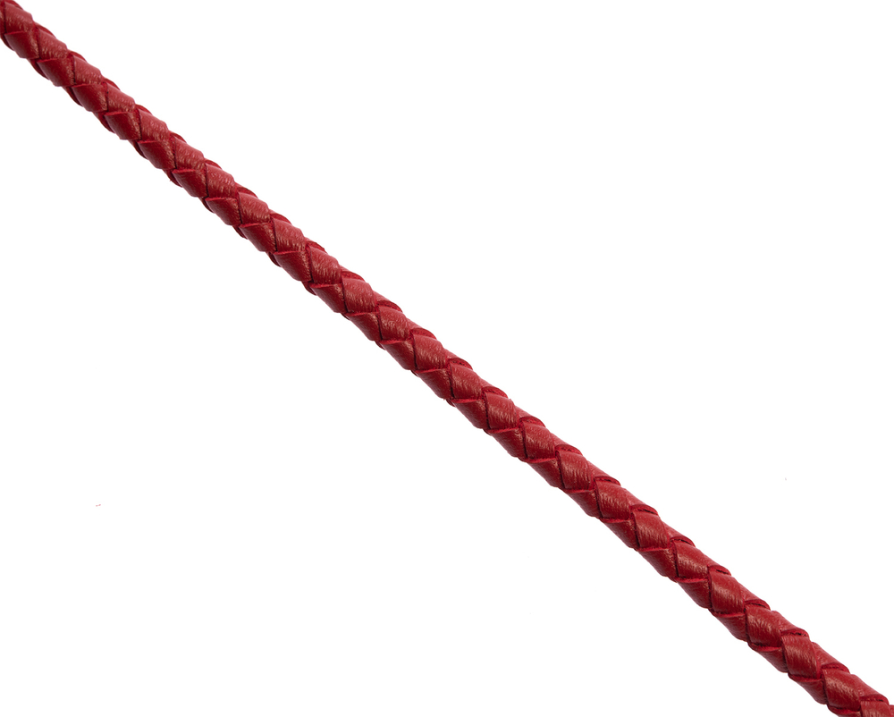 Шнурок плетеный красный Ø 4.0 мм, дл. 60 см