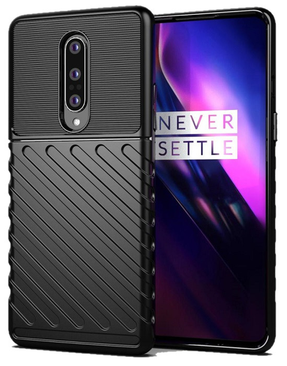 Защитный чехол черного цвета на OnePlus 8, серии Onyx от Caseport