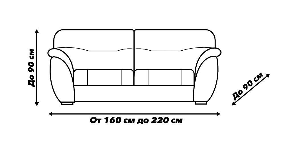 Чехол Жаккард на 3-х местный диван без оборки, цвет Кремовый