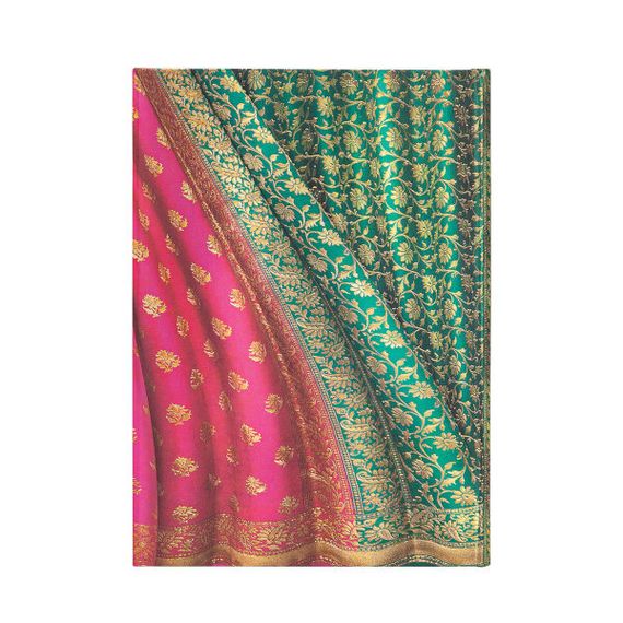 Paperblanks notebook  Varanasi Silks and Saris Ferozi Midi size. Lined