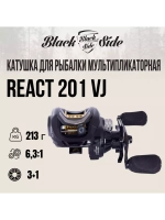Катушка для рыбалки мультипликаторная Black Side React 201 VJ (3+1 подш.)