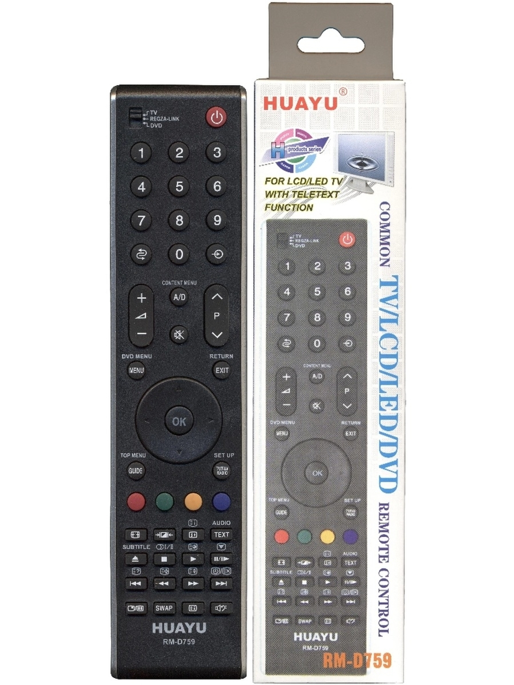 Пульт дистанционного управления RM-D759 для Toshiba (корпус CT-90288)