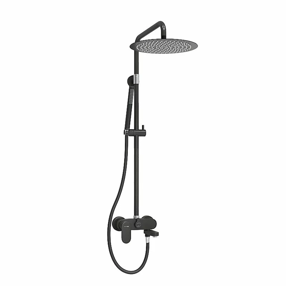 Душевая система WasserKraft Elbe 7400 SET2683 черный Soft-touch