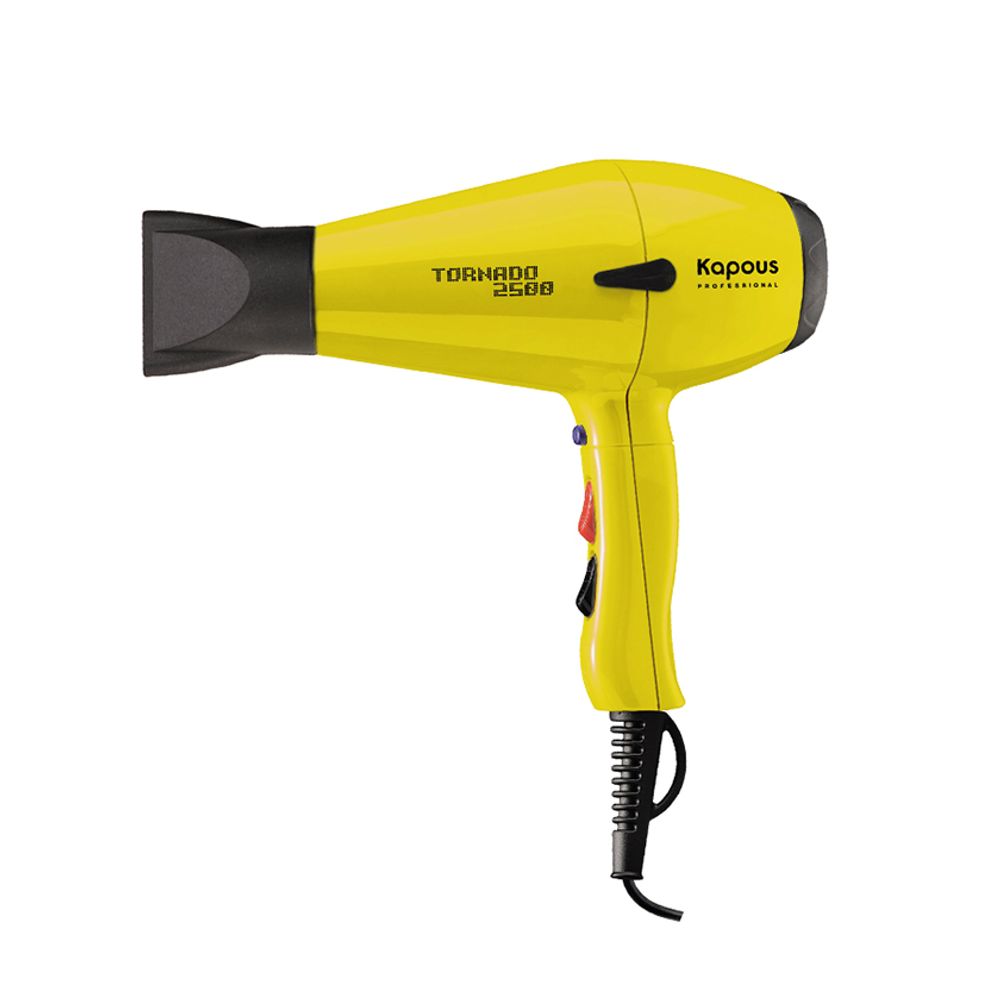 Kapous Professional Фен для укладки волос Tornado 2500, профессиональный, Желтый
