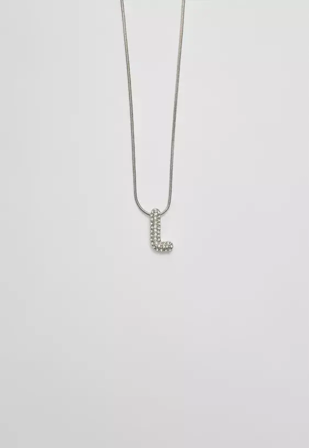 STRADIVARIUS Ожерелье с инициалами из горного хрусталя, серый