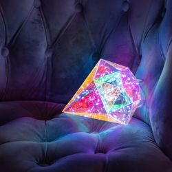 ULD-R507 3АА DIAMOND Светильник декоративный Брильянт. на батарейках 3AA не в-к. 100 светодиодов Белый свет. Цвет корпуса радужный. TM Uniel