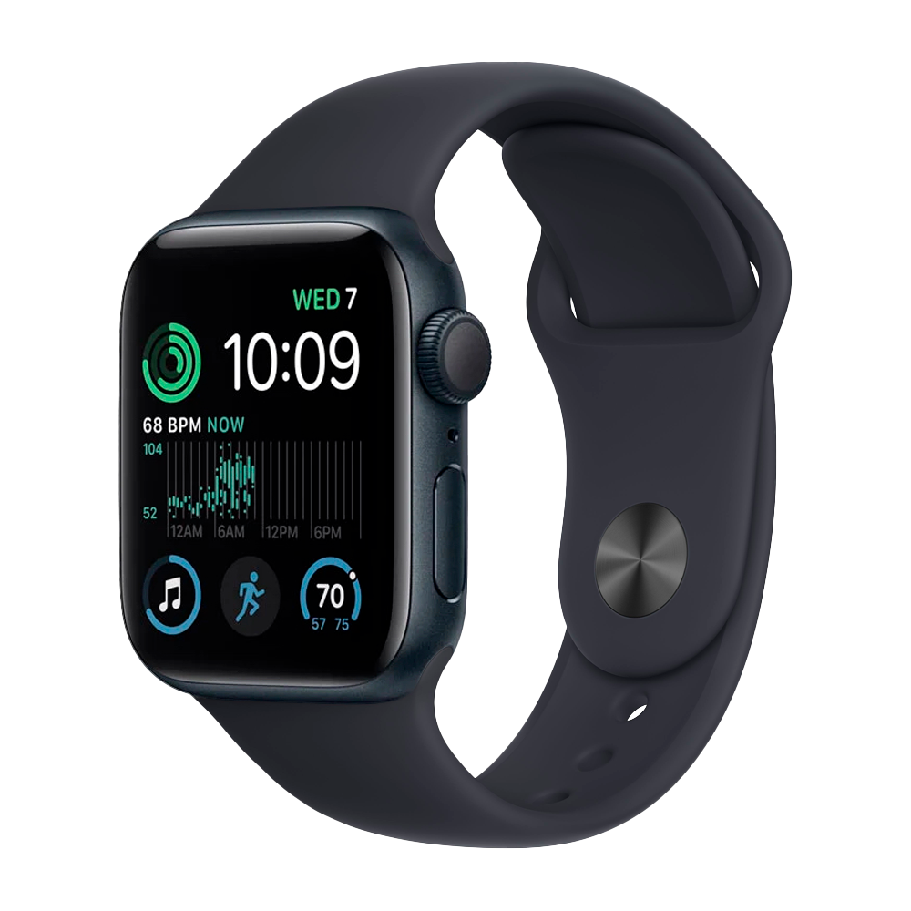 Умные часы Apple Watch SE (2022) GPS, 40mm, Aluminium Case with Sport Band S/M, Midnight (Темная ночь)