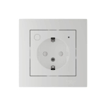 ATLASDESIGN SMART РОЗЕТКА с заземл., со шт., Zigbee, L+N, 16А, мех., БЕЛЫЙ