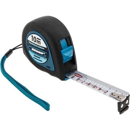 Рулетка 10 м 25 мм магнитный обрезиненный зацеп GROSS
