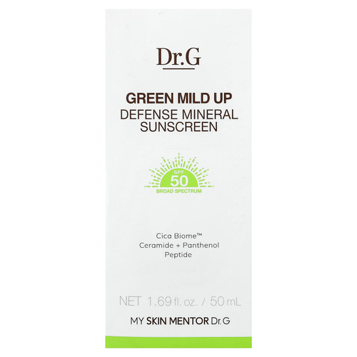Dr. G, Green Mild Up, Defense Mineral, солнцезащитное средство, SPF50, 50 мл (1,69 жидк. унции)