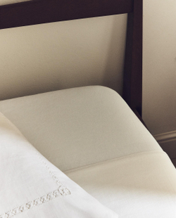 Простыня на резинке Zara Home хлопок, лён 100%, однотонный, 5190/900