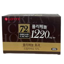 Lotte Dream Cacao Шоколад в кубиках Дрим Какао 72%, 86 г, 6 шт