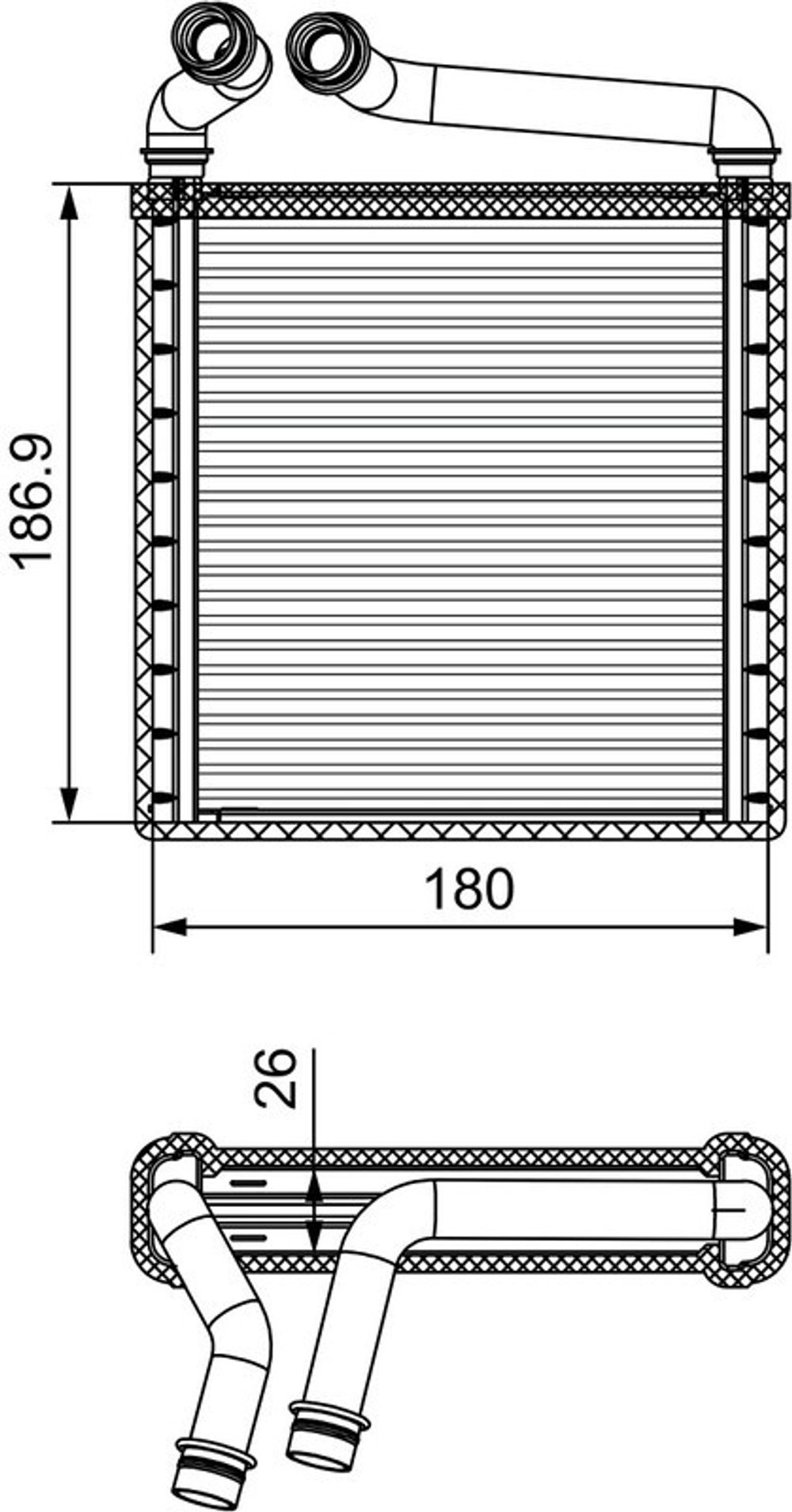 VALEO - 811500-VAL - Heat Exchanger, interior heating