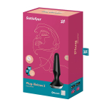 Черная анальная пробка 14см с вибрацией Satisfyer Plug-ilicious 2