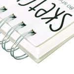 Скетчбук, белая бумага 160 г/м2, 105х220 мм, 80 л., гребень, "МИКС", 1-553/04