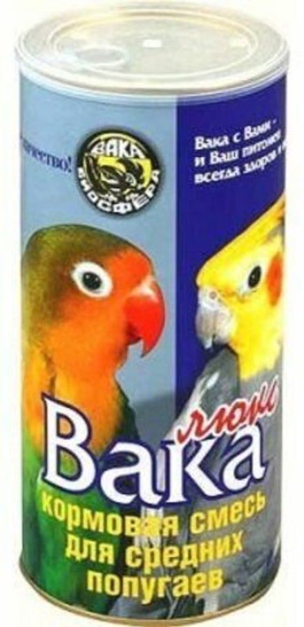Корм для средних попугаев Вака ЛЮКС, 900г