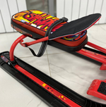 Снегокат «Тимка спорт 4-1» со спинкой с граффити на красном (арт. ТС4-1/GR)