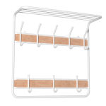 Вешалка настенная 8 крюч, двухъярусная, 60х22х57.5 см, сталь, ЗМИ, ВСП 22В  Б, бел