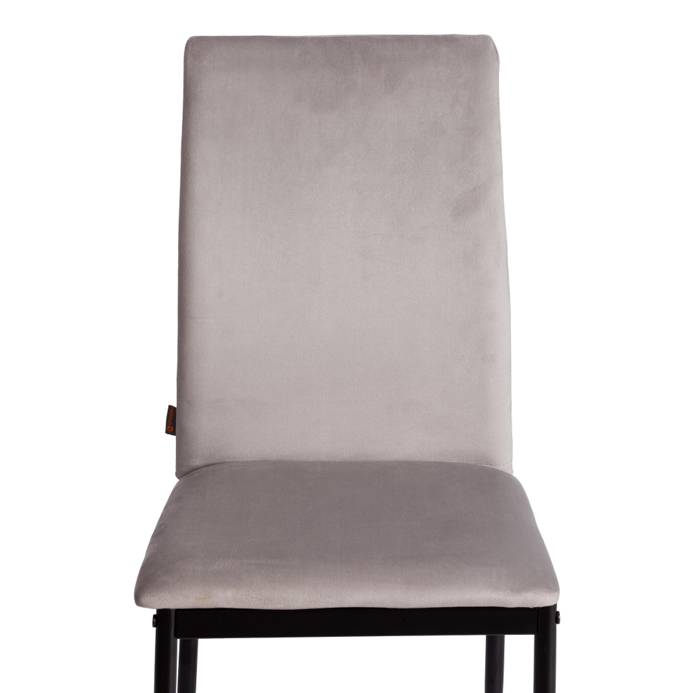 Стул CAPRI (mod. BC565-DC) металл, флок, 43 х 53 х 92 см, Light grey (светло-серый) HLR14 / черный