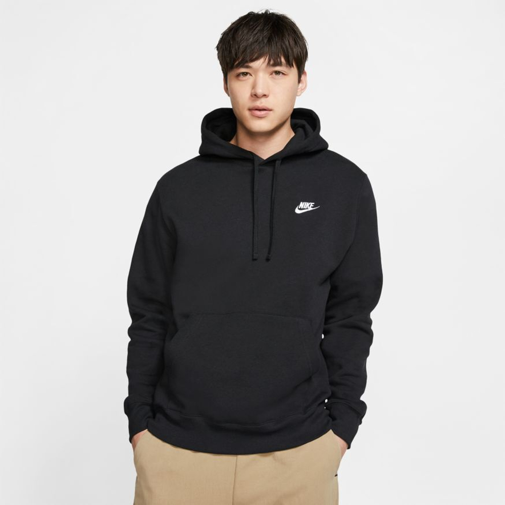 Мужская теннисная кофта Nike Sportswear Club Hoodie PO BB - черный